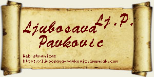 Ljubosava Pavković vizit kartica